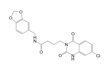 N-(1,3-benzodioxol-5-ylmethyl)-4-(7-chloro-2,4-dioxo-1,4-dihydro-3(2H)-quinazolinyl)butanamide
