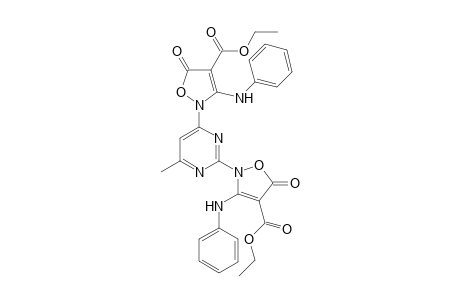 6-Methyl-2,4-bis(4-ethoxycarbonyl-3-phenylamino-5-oxo-2,5-dihydroisoxazolin-2-yl)pyrimidine