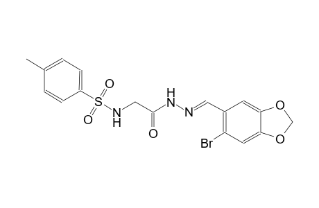 N-(2-{(2E)-2-[(6-bromo-1,3-benzodioxol-5-yl)methylene]hydrazino}-2-oxoethyl)-4-methylbenzenesulfonamide