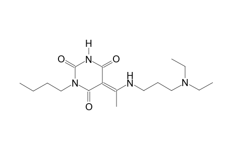 (5E)-1-butyl-5-(1-{[3-(diethylamino)propyl]amino}ethylidene)-2,4,6(1H,3H,5H)-pyrimidinetrione