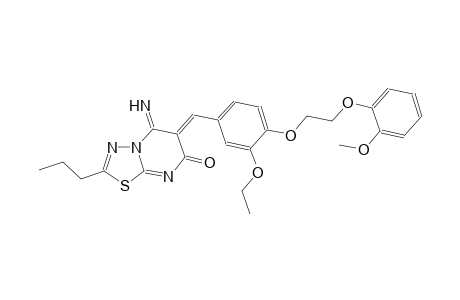7H-[1,3,4]thiadiazolo[3,2-a]pyrimidin-7-one, 6-[[3-ethoxy-4-[2-(2-methoxyphenoxy)ethoxy]phenyl]methylene]-5,6-dihydro-5-imino-2-propyl-, (6Z)-