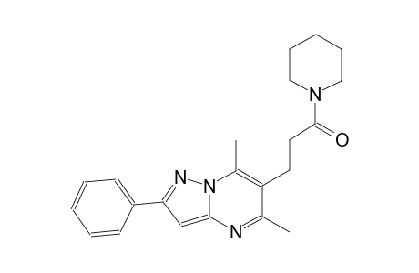 pyrazolo[1,5-a]pyrimidine, 5,7-dimethyl-6-[3-oxo-3-(1-piperidinyl)propyl]-2-phenyl-