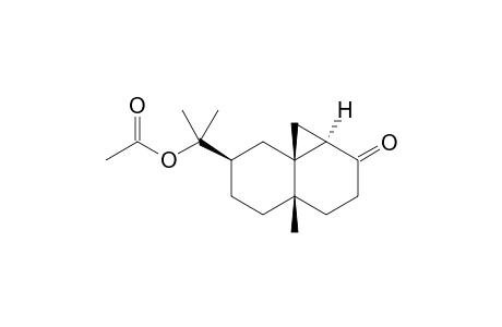 (1a.alpha.,4a.beta.,7.beta.,8aS*)-(+)-7-[1-(Acetyloxy)-1-methylethyl]octahydro-4a-methylcyclopropa[d]naphthalen-2(3H)-one