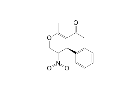 1-[(4R)-6-Methyl-3-nitro-4-phenyl-3,4-dihydro-2H-pyran-5-yl]ethanone