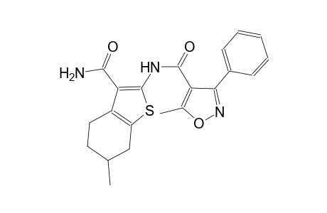 N-[3-(aminocarbonyl)-6-methyl-4,5,6,7-tetrahydro-1-benzothien-2-yl]-5-methyl-3-phenyl-4-isoxazolecarboxamide