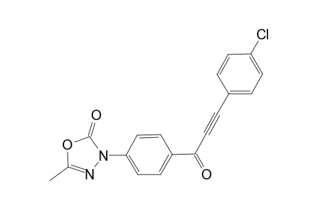 5-Methyl-3-[p-(3'-p-chlorophenylpropyn-1'-oyl)-phenyl]-2,3-dihydro-2-oxo-1,3,4-oxadiazole
