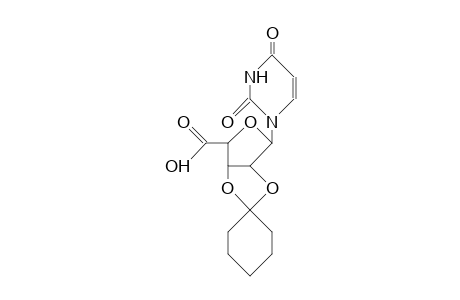 1-(2,3-O-Cyclohexylidene.beta.-D-ribofuranosyl-uronic acid)-uracil