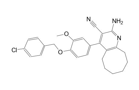 2-amino-4-{4-[(4-chlorobenzyl)oxy]-3-methoxyphenyl}-5,6,7,8,9,10-hexahydrocycloocta[b]pyridine-3-carbonitrile