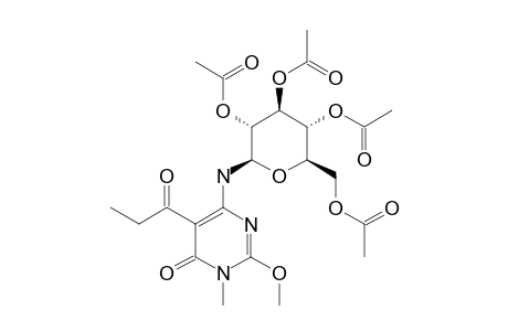 3,4-DIHYDRO-3-METHYL-2-METHOXY-4-OXO-5-PROPIONYL-6-(2,3,4,6-TETRA-O-ACETYL-BETA-D-GLUCOPYRANOSYL-AMINO)-PYRIMIDINE