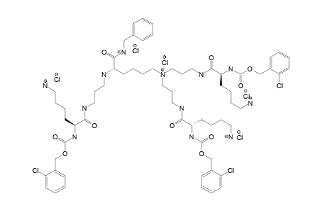 N,N,N'-TRIS-[(N(ALPHA)-2-CHLOROBENZYLOXYCARBONYL)-L-LYSIL-3-AMINOPROPYL]-L-LYSINE-BENZYLAMIDE-PENTAHYDROCHLORIDE