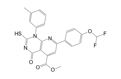 pyrido[2,3-d]pyrimidine-5-carboxylic acid, 7-[4-(difluoromethoxy)phenyl]-1,4-dihydro-2-mercapto-1-(3-methylphenyl)-4-oxo-, methyl ester