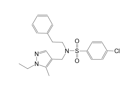 benzenesulfonamide, 4-chloro-N-[(1-ethyl-5-methyl-1H-pyrazol-4-yl)methyl]-N-(2-phenylethyl)-