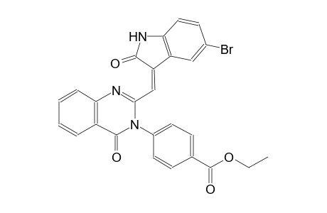 benzoic acid, 4-(2-[(Z)-(5-bromo-1,2-dihydro-2-oxo-3H-indol-3-ylidene)methyl]-4-oxo-3(4H)-quinazolinyl)-, ethyl ester