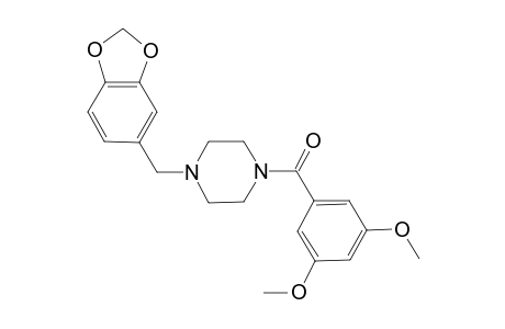(4-Benzo[1,3]dioxol-5-ylmethylpiperazin-1-yl)(3,5-dimethoxyphenyl)methanone