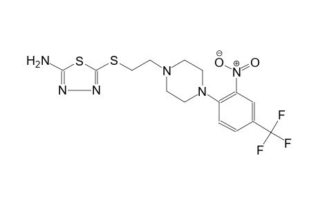 5-[(2-{4-[2-nitro-4-(trifluoromethyl)phenyl]-1-piperazinyl}ethyl)sulfanyl]-1,3,4-thiadiazol-2-amine