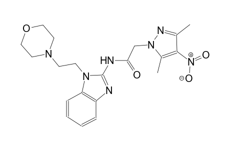 2-(3,5-dimethyl-4-nitro-1H-pyrazol-1-yl)-N-{1-[2-(4-morpholinyl)ethyl]-1H-benzimidazol-2-yl}acetamide
