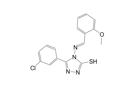 5-(3-chlorophenyl)-4-{[(E)-(2-methoxyphenyl)methylidene]amino}-4H-1,2,4-triazol-3-yl hydrosulfide