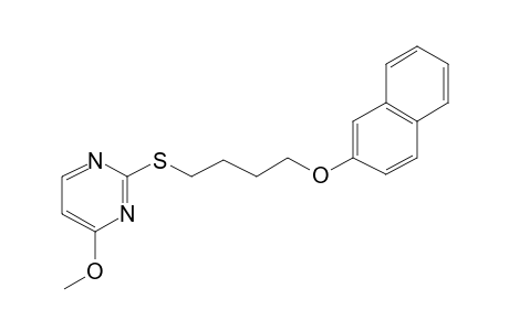 4-Methoxy-2-([4-(2-naphthyloxy)butyl]sulfanyl)pyrimidine #