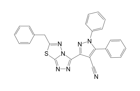 6-Benzyl-3-(4-cyano-1,5-diphenyl-1H-pyrazole-3-yl)-1,2,4-triazolo[3,4-b]-1,3,4-thiadiazole