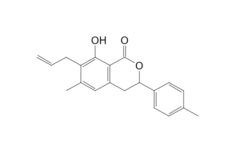 7-Allyl-8-hydroxy-6-methyl-3-(p-tolyl)-3,4-dihydro-isochroman-1-one
