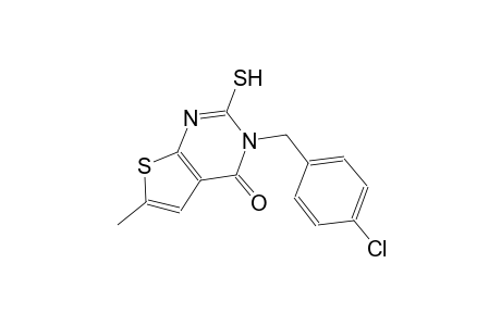 3-(4-chlorobenzyl)-6-methyl-2-sulfanylthieno[2,3-d]pyrimidin-4(3H)-one
