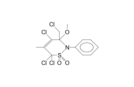 2-Methyl-4-methoxy-N-phenyl-1,1,3,6-tetrachloro-2-butene-1,4-sultame