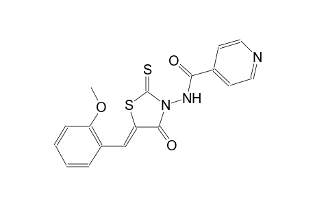 N-[(5Z)-5-(2-methoxybenzylidene)-4-oxo-2-thioxo-1,3-thiazolidin-3-yl]isonicotinamide