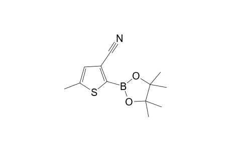 5-Methyl-2-(4,4,5,5-tetramethyl-1,3,2-dioxaborolan-2-yl)- thiophene-3-carbonitrile
