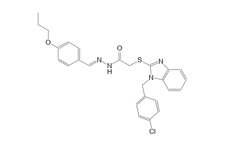 acetic acid, [[1-[(4-chlorophenyl)methyl]-1H-benzimidazol-2-yl]thio]-, 2-[(E)-(4-propoxyphenyl)methylidene]hydrazide