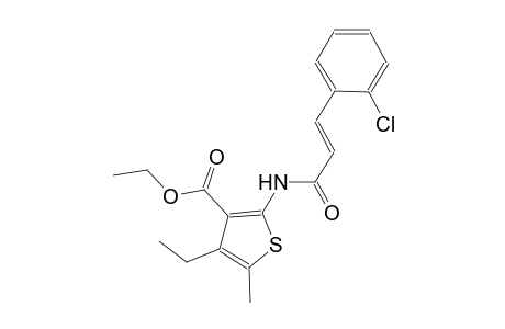 ethyl 2-{[(2E)-3-(2-chlorophenyl)-2-propenoyl]amino}-4-ethyl-5-methyl-3-thiophenecarboxylate