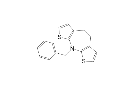 4H-Dithieno[2,3-b:3',2'-f]azepine, 5,9-dihydro-9-(phenylmethyl)-