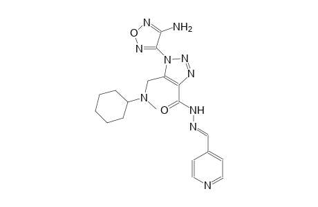 1-(4-amino-1,2,5-oxadiazol-3-yl)-5-{[cyclohexyl(methyl)amino]methyl}-N'-[(E)-4-pyridinylmethylidene]-1H-1,2,3-triazole-4-carbohydrazide