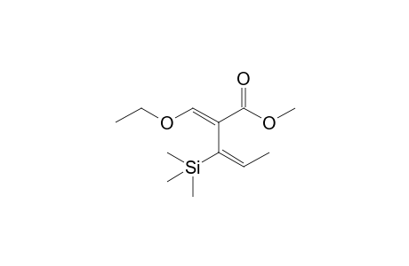 (E,2Z)-2-(ethoxymethylene)-3-trimethylsilyl-pent-3-enoic acid methyl ester