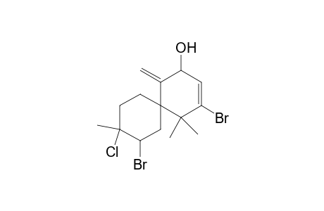 Spiro[5.5]undec-3-en-2-ol, 4,8-dibromo-9-chloro-5,5,9-trimethyl-1-methylene-, [6S-[6.alpha.(S*),8.alpha.,9.beta.]]-