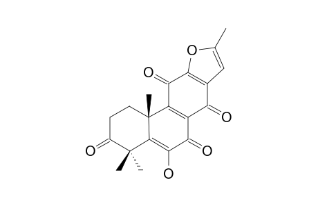 TEUVINCENONE-I;12,16-EPOXY-6-HYDROXY-17-(15->16)-ABEO-ABIETA-5,8,12,15-TETRAENE-3,7,11,14-TETRAONE