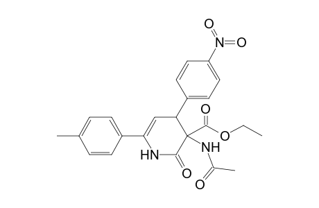 Ethyl 3-acetylamino-3,4-dihydro-4-(4-nitrophenyl)-6-(4-methylphenyl)-2(1H)-pyridone-3-carboxylate
