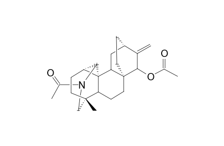 N-ACETYL-15-ACETOXY-1,20-CYCLO-16,17-DIDEHYDRO-4-METHYLATIDANE;MINOR