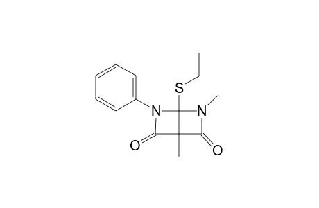 4-(ethylthio)-1,5-dimethyl-3-phenyl-3,5-diazabicyclo[2.2.0]hexane-2,6-quinone
