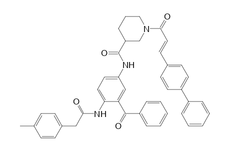 (RS)-N-[3-Benzoyl-4-(p-tolyl-acetylamino)phenyl]-1-(3-biphenyl-4-yl-acryloyl)-piperidine-3-carboxylic acid amide