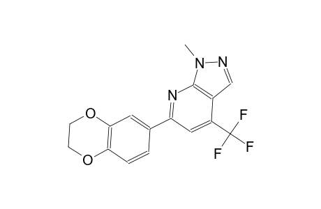 1H-pyrazolo[3,4-b]pyridine, 6-(2,3-dihydro-1,4-benzodioxin-6-yl)-1-methyl-4-(trifluoromethyl)-