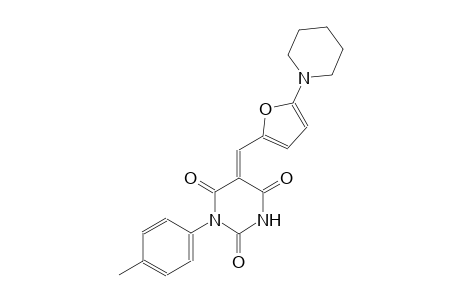 (5E)-1-(4-methylphenyl)-5-{[5-(1-piperidinyl)-2-furyl]methylene}-2,4,6(1H,3H,5H)-pyrimidinetrione