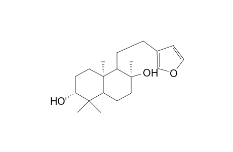 (ent)-15,16-Epoxy-9.alpha.-H-labda-13(16),14-diene-3.beta.,8.alpha.-diol