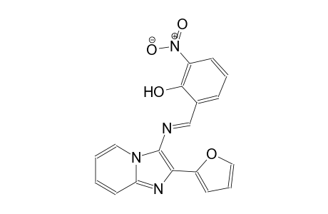 phenol, 2-[(E)-[[2-(2-furanyl)imidazo[1,2-a]pyridin-3-yl]imino]methyl]-6-nitro-