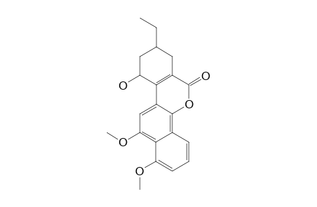 1,12-DIMETHOXY-8-ETHYL-10-HYDROXY-7,8,9,10-TETRAHYDRO-6H-BENZO-[D]-NAPHTHO-[1,2-B]-PYRAN-6-ONE
