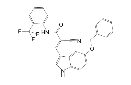 (2E)-3-[5-(benzyloxy)-1H-indol-3-yl]-2-cyano-N-[2-(trifluoromethyl)phenyl]-2-propenamide