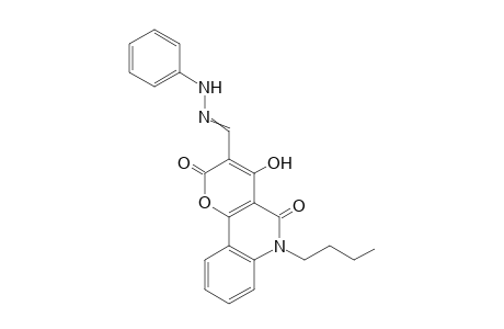 6-Butyl-4-hydroxy-3-(N'-phenylhydrazonomethylene)pyrano[3,2-c]quinoline-2,5(6H)-dione