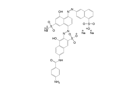 2-Naphthalenesulfonic acid, 7-[(4-aminobenzoyl)amino]-4-hydroxy-3-[[5-hydroxy-7-sulfo-4-[(5-sulfo-2-naphthalenyl)azo]-1-naphthalenyl]azo]-, trisodium salt