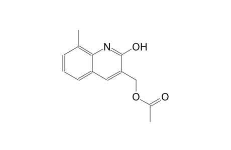 (2-hydroxy-8-methyl-3-quinolinyl)methyl acetate