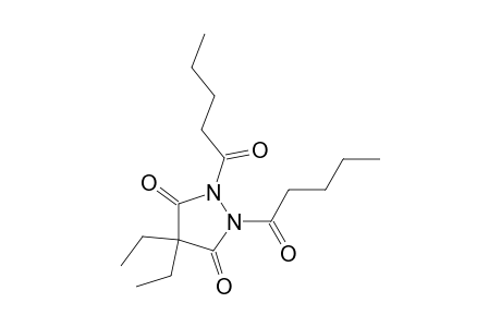 1,2-bis(1-oxopentyl)-4,4-diethyl-3,5-pyrazolidinedione