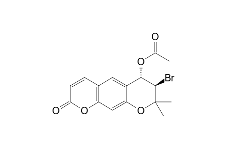 (+/-)-TRANS-3'-BrOMO-4'-ACETOXY-3',4'-DIHYDRO-XANTHYLETIN